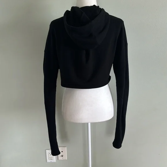 ALO Yoga Extreme Crop Zip Up Hoodie Black - Picture 13 of 13